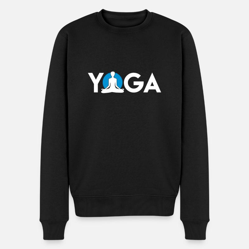 Yoga soleil - Pull Premium bio Homme - noir