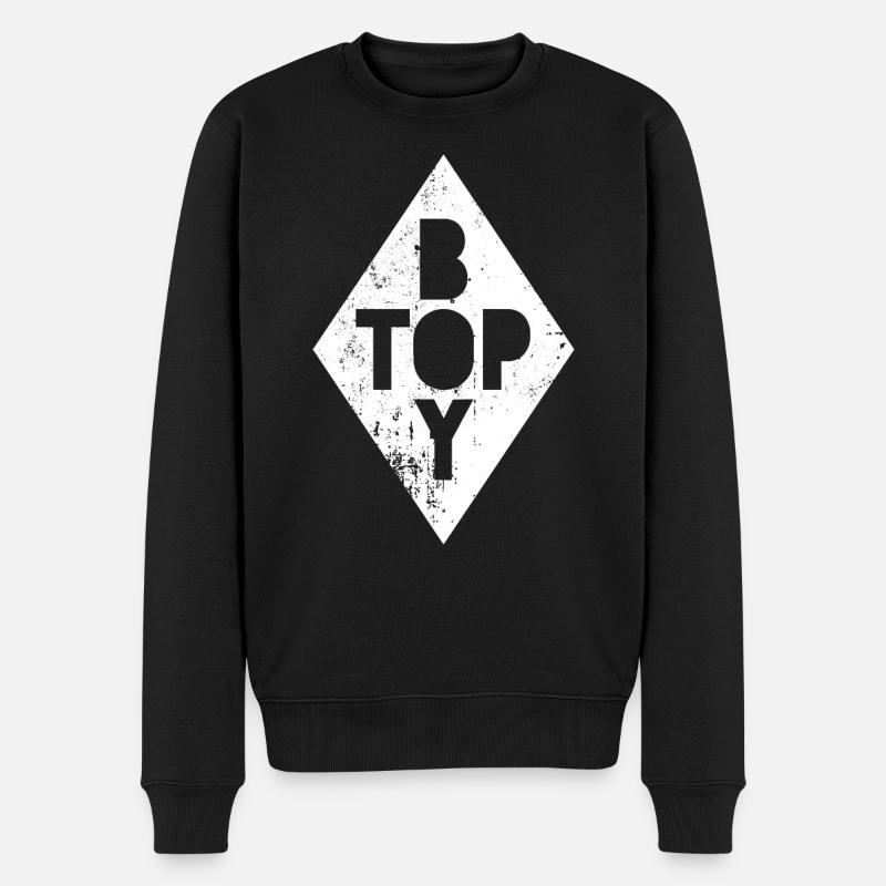 Conception TOP BOY LGBT - Pull Premium bio Homme - noir