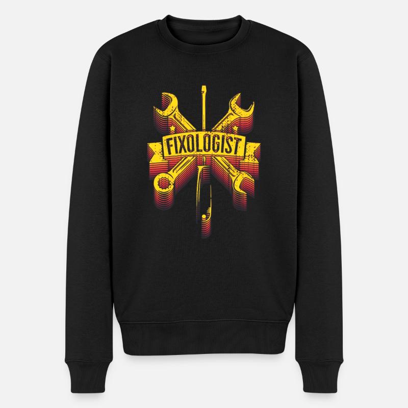 Fixologist - Handwerker Humor - Männer Premium Bio Pullover - Schwarz