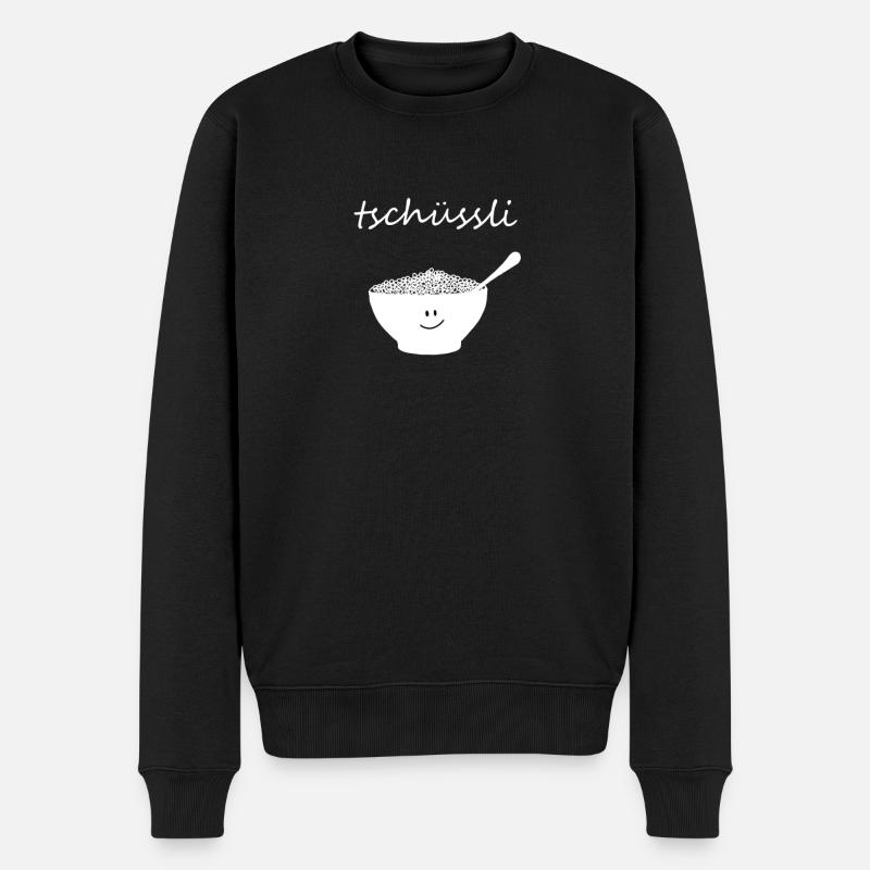 Tschüssli Müsli - Männer Premium Bio Pullover - Schwarz