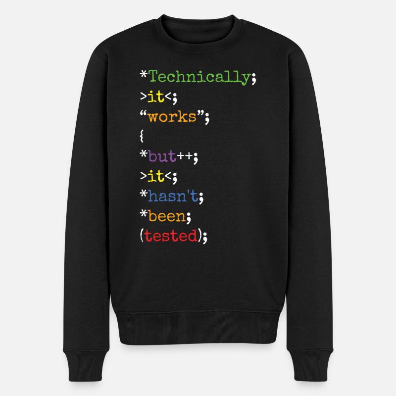 Software Ingenieur Informatiker Programmierer - Männer Premium Bio Pullover - Schwarz
