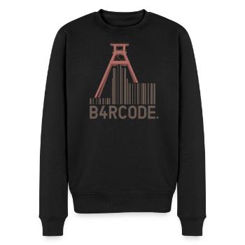B4RCODE. Eat - Men's Premium Organic Jumper - black - Front - Nico (187cm)