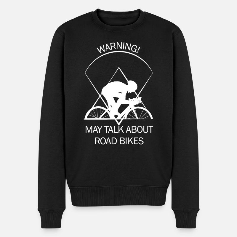 Rennrad - Männer Premium Bio Pullover - Schwarz
