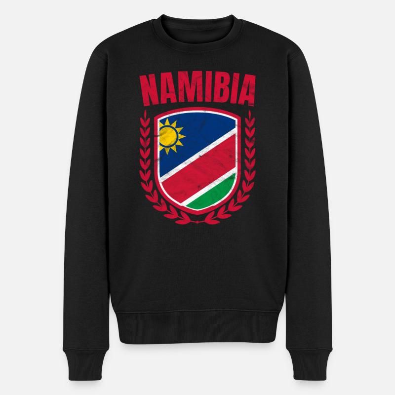 Namibia - Männer Premium Bio Pullover - Schwarz