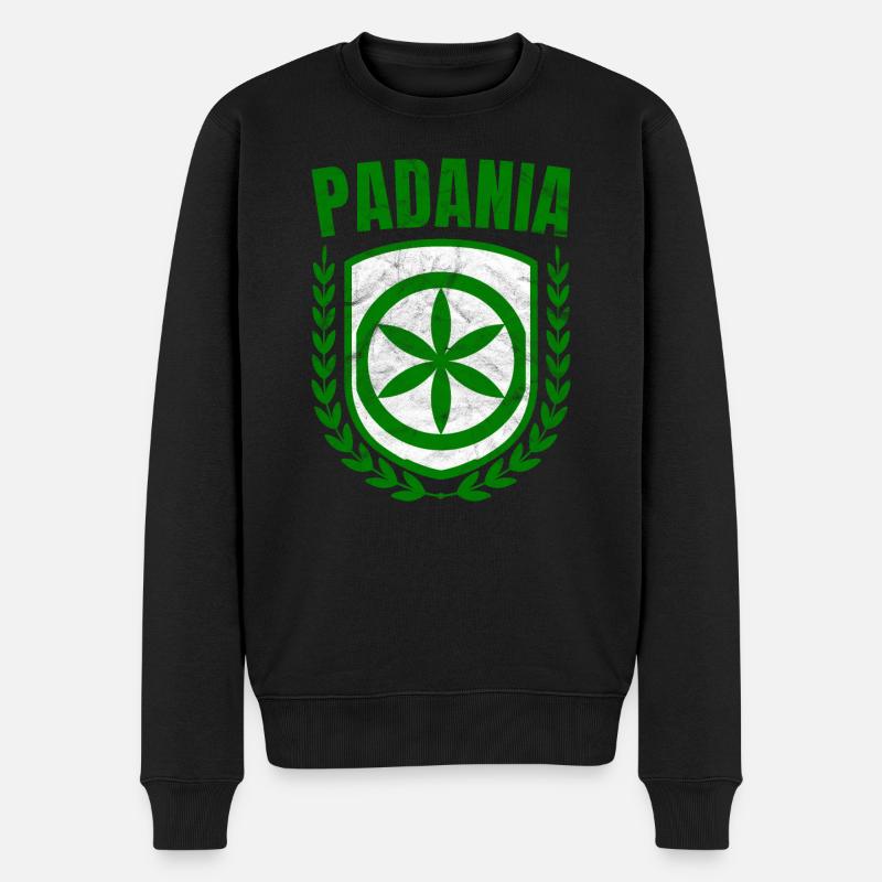 Padanien - Männer Premium Bio Pullover - Schwarz