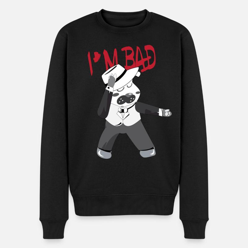 I'm BAD Dancer - Dancing Dog - Männer Premium Bio Pullover - Schwarz