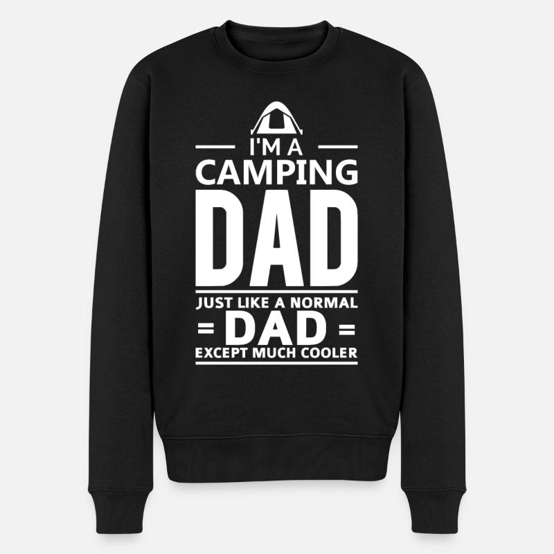 CAMPING PAPA - Pull Premium bio Homme - noir