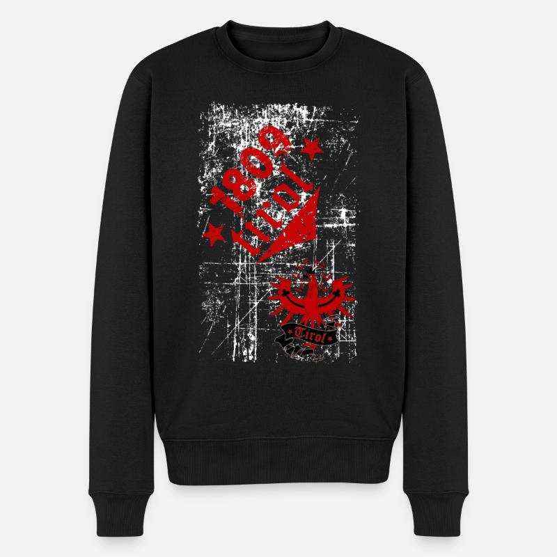 Tirol - Männer Premium Bio Pullover - Schwarz