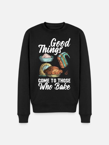 Baker Bread Baking Hobby Baker - Men's Premium Organic Jumper - black