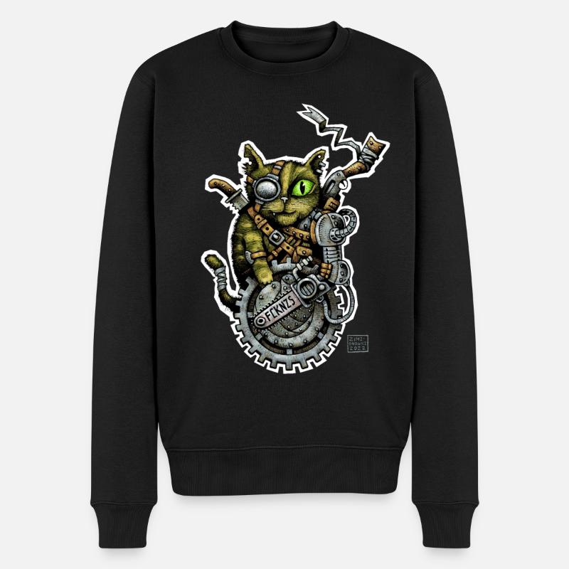 STEAMCATPUNX 01 - Pull Premium bio Homme - noir