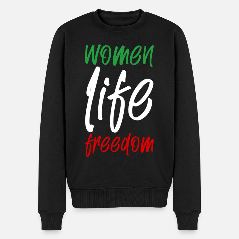 Women Life Freedom - Männer Premium Bio Pullover - Schwarz