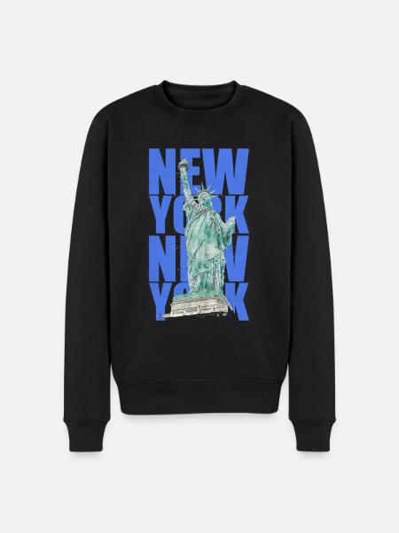 Liberty Statue New York - Men's Premium Organic Jumper - black
