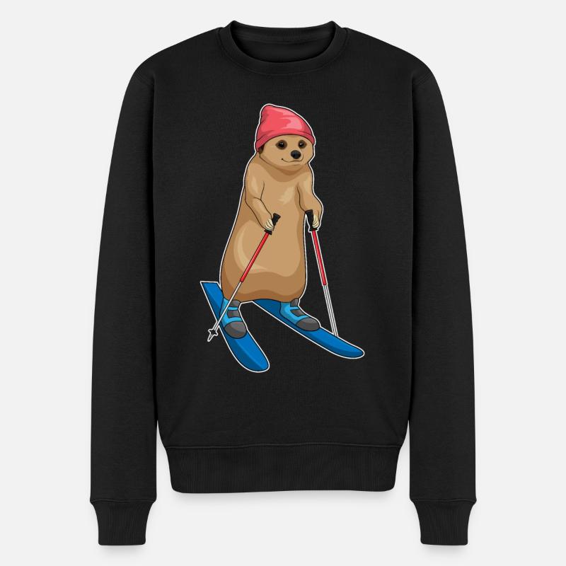 Suricate Skieur Ski - Pull Premium bio Homme - noir