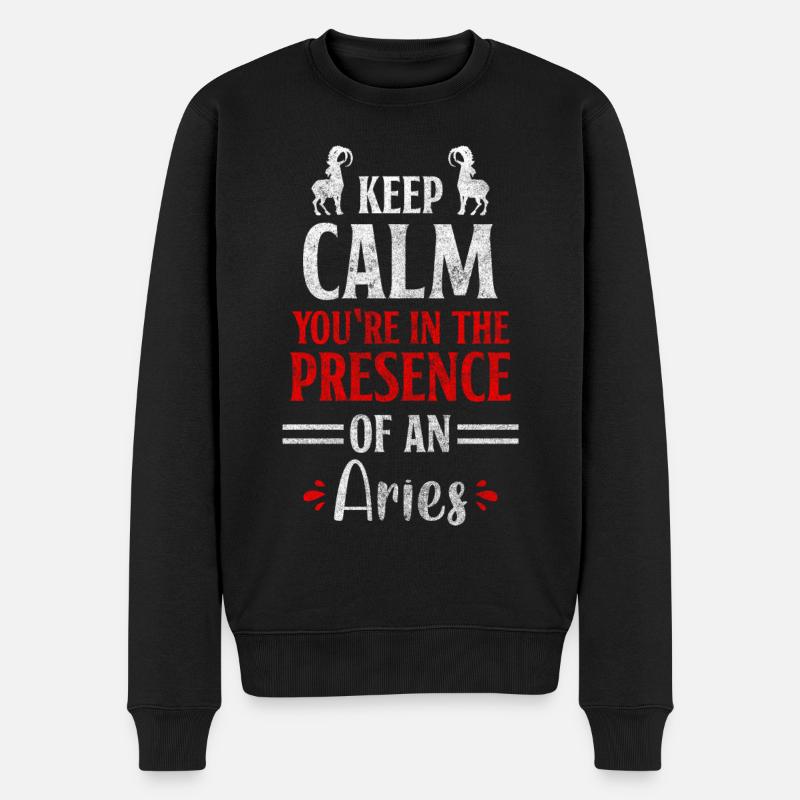 Aries Star Constellation Mars - Men's Premium Organic Jumper - black