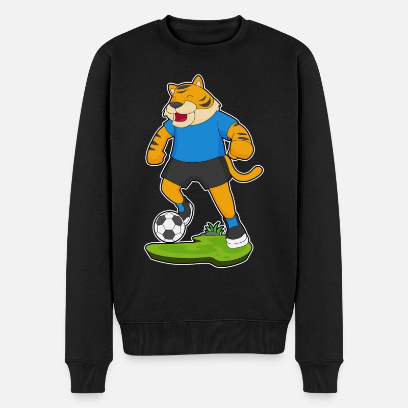 Tiger Soccer Player Soccer - Pull Premium bio Homme - noir