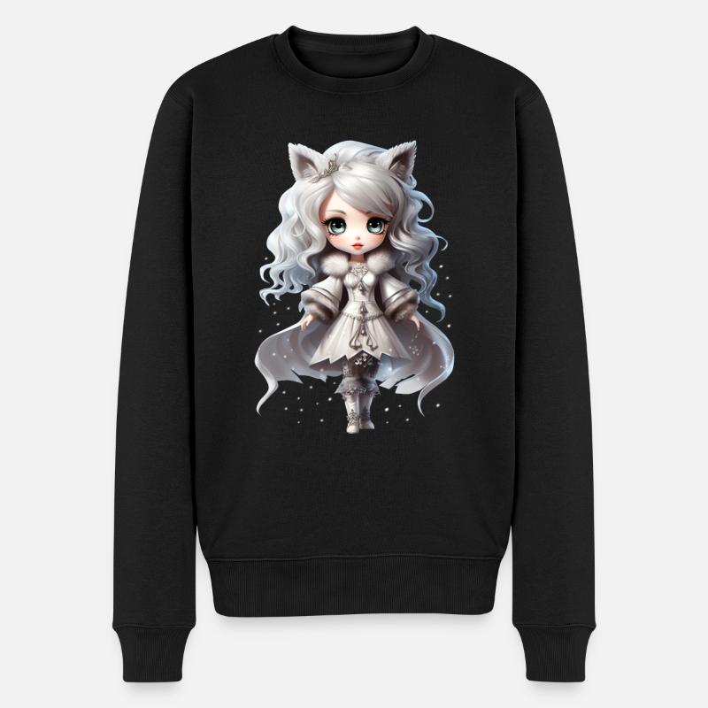 Dollie Winter - Männer Premium Bio Pullover - Schwarz