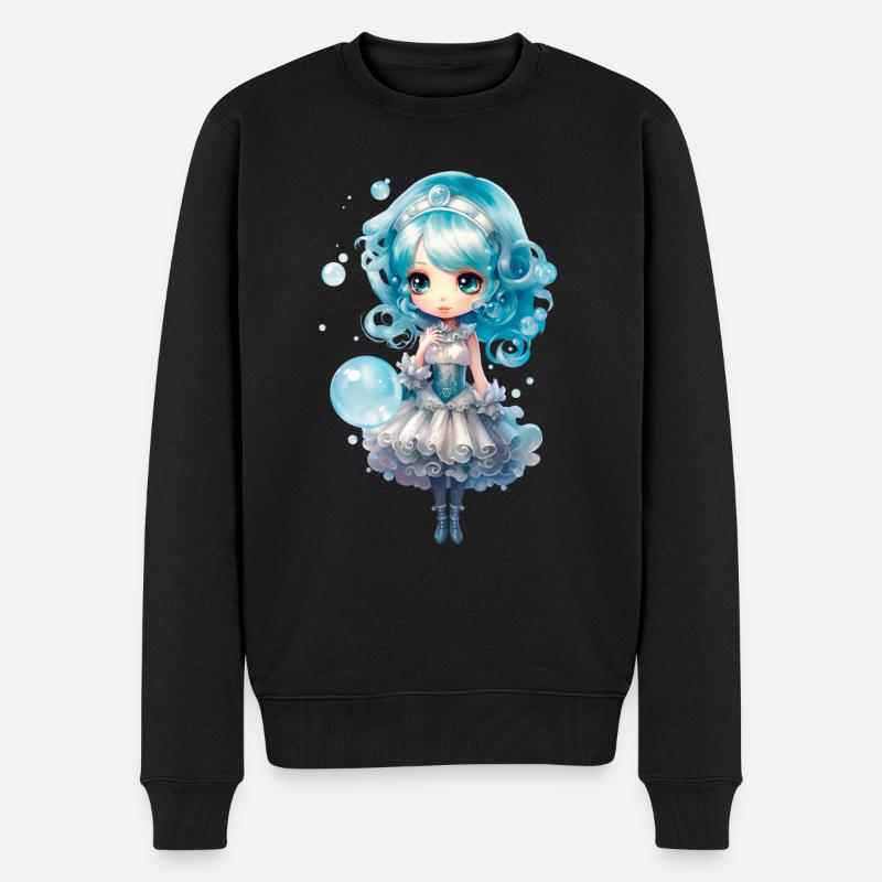 Dollie Bubble - Männer Premium Bio Pullover - Schwarz