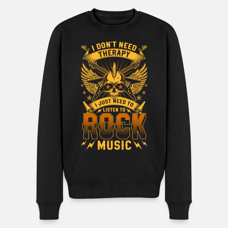 Rocker Hard Rock Guitare Chanteur - Pull Premium bio Homme - noir