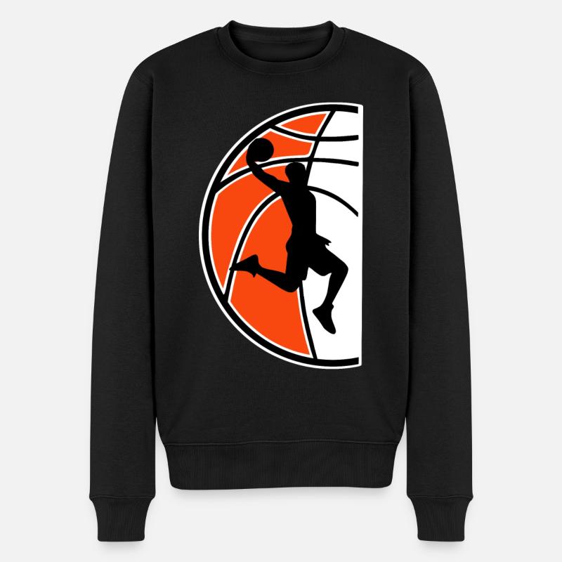 Joueur de basket-ball - Pull Premium bio Homme - noir