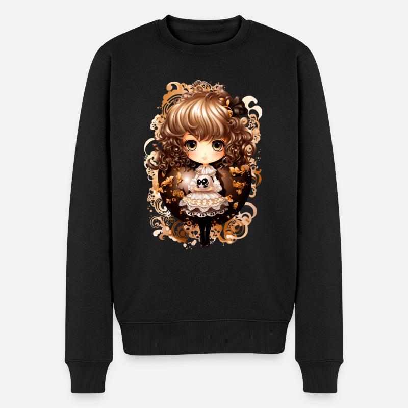 Dollie Ostern - Männer Premium Bio Pullover - Schwarz