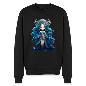 Dollie Gemini - Men's Premium Organic Jumper - black - Front - Nico (187cm)
