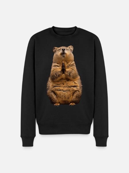 Quokka - Men's Premium Organic Jumper - black