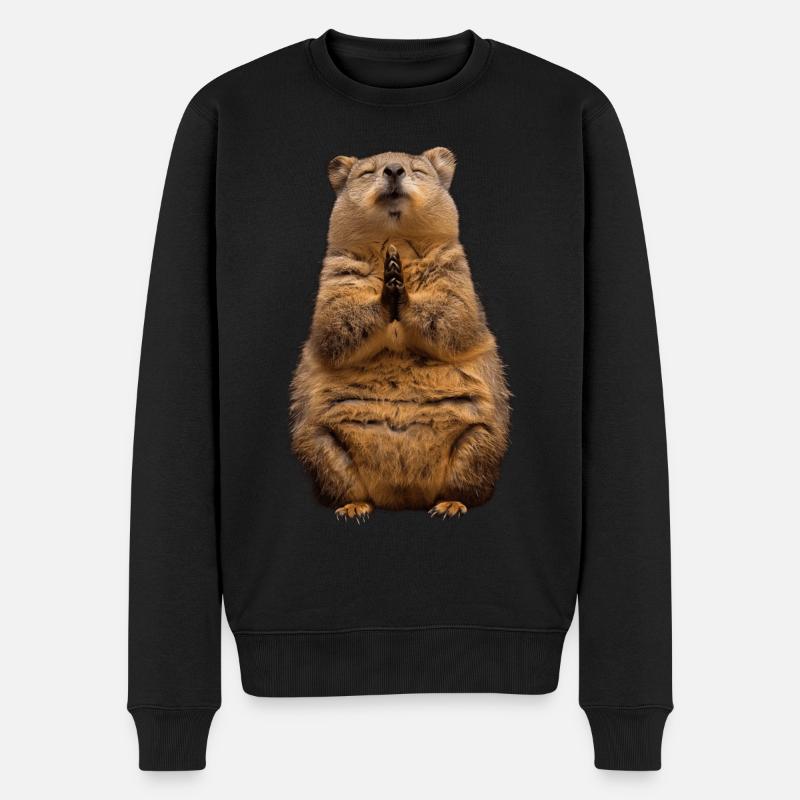 Quokka - Männer Premium Bio Pullover - Schwarz