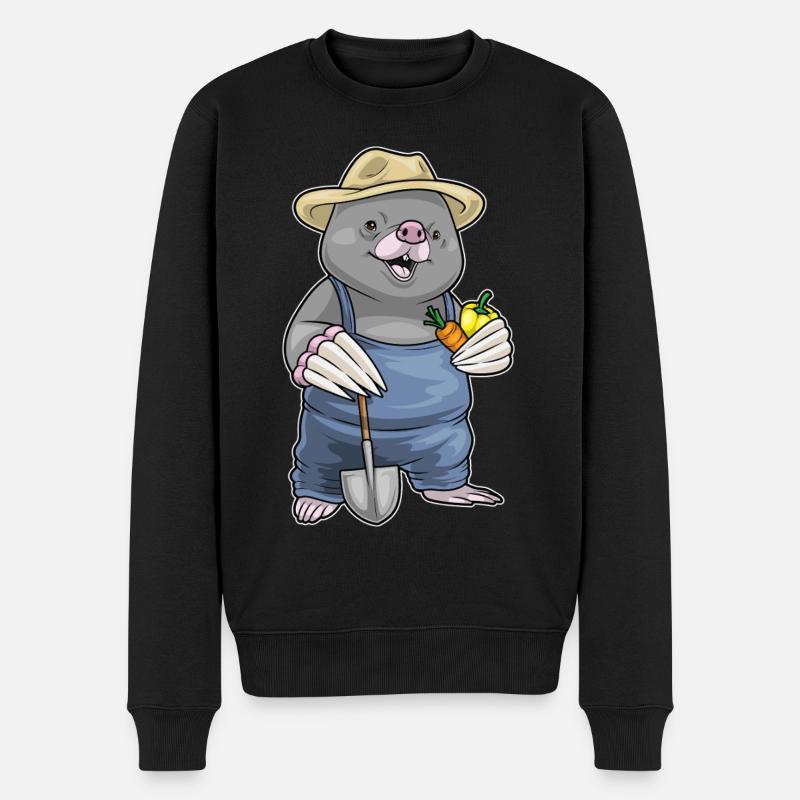 Mole Farmer Vegetables - Men's Premium Organic Jumper - black