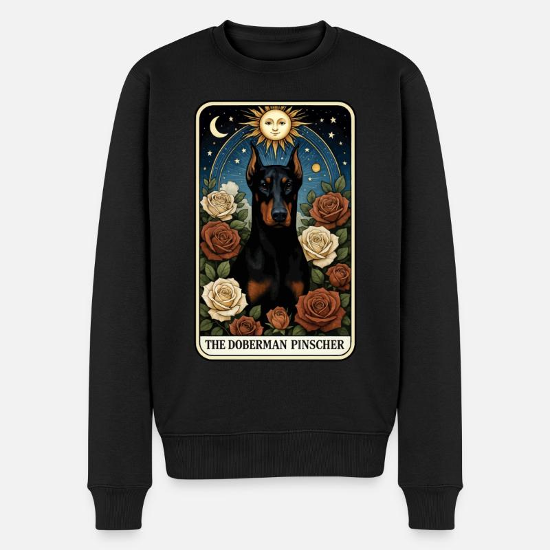 Dobermann - Männer Premium Bio Pullover - Schwarz