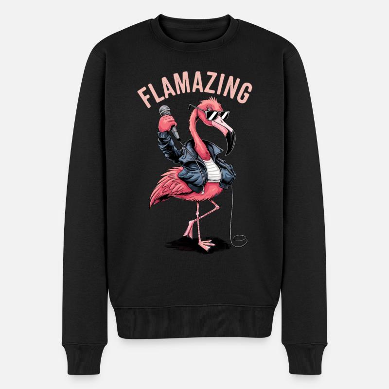 Flamazing - Männer Premium Bio Pullover - Schwarz