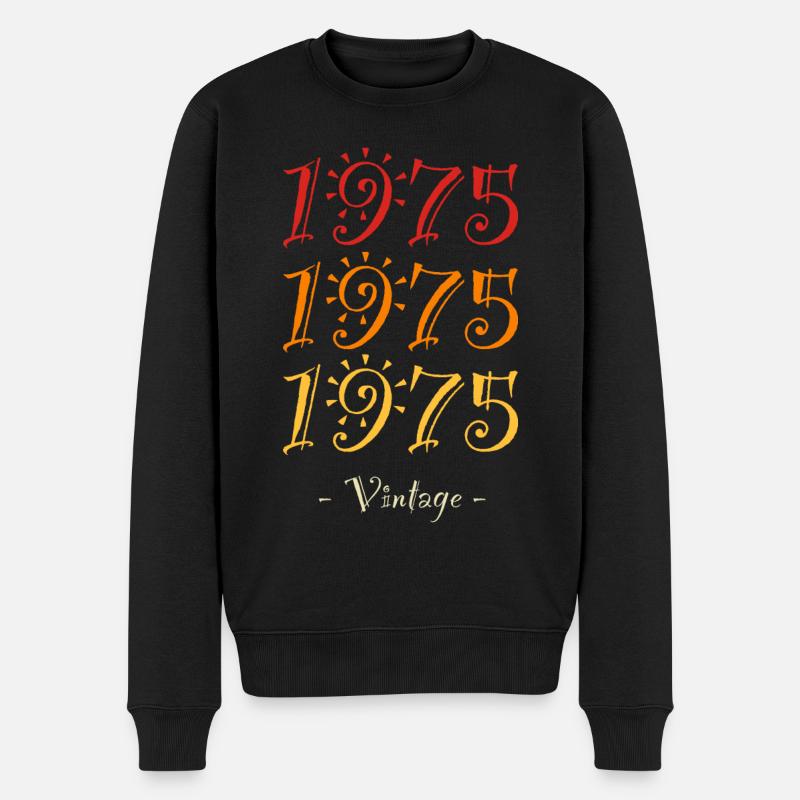 Jahrgang 1975 - Männer Premium Bio Pullover - Schwarz
