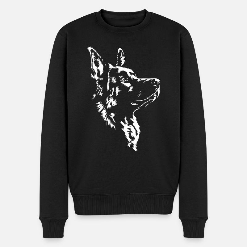 Deutscher Schäferhund Hund Hunde Wilsigns - Männer Premium Bio Pullover - Schwarz