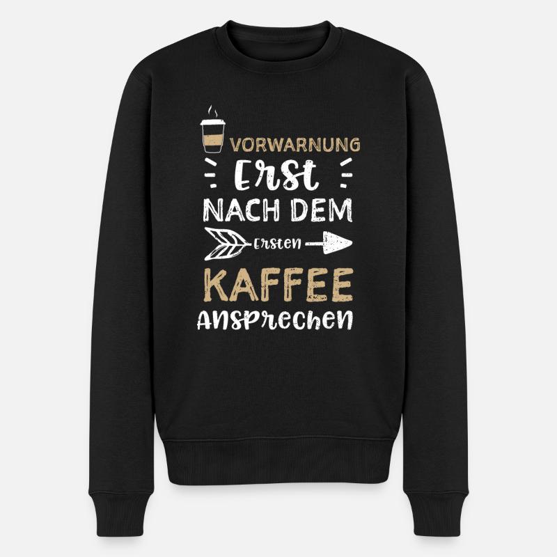 Vorwarnung Erst Nach Dem Ersten... - Männer Premium Bio Pullover - Schwarz