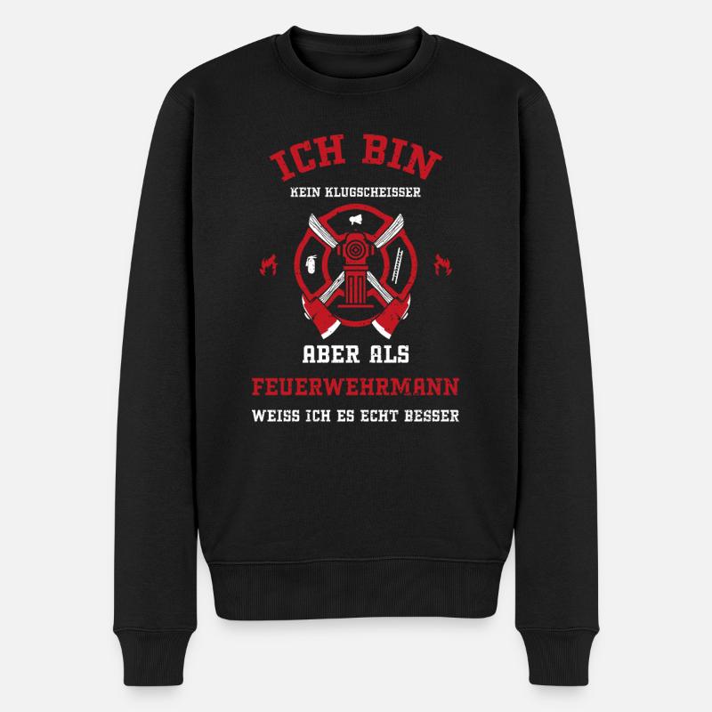 Ich Bin Kein Klugscheißer Aber A... - Männer Premium Bio Pullover - Schwarz