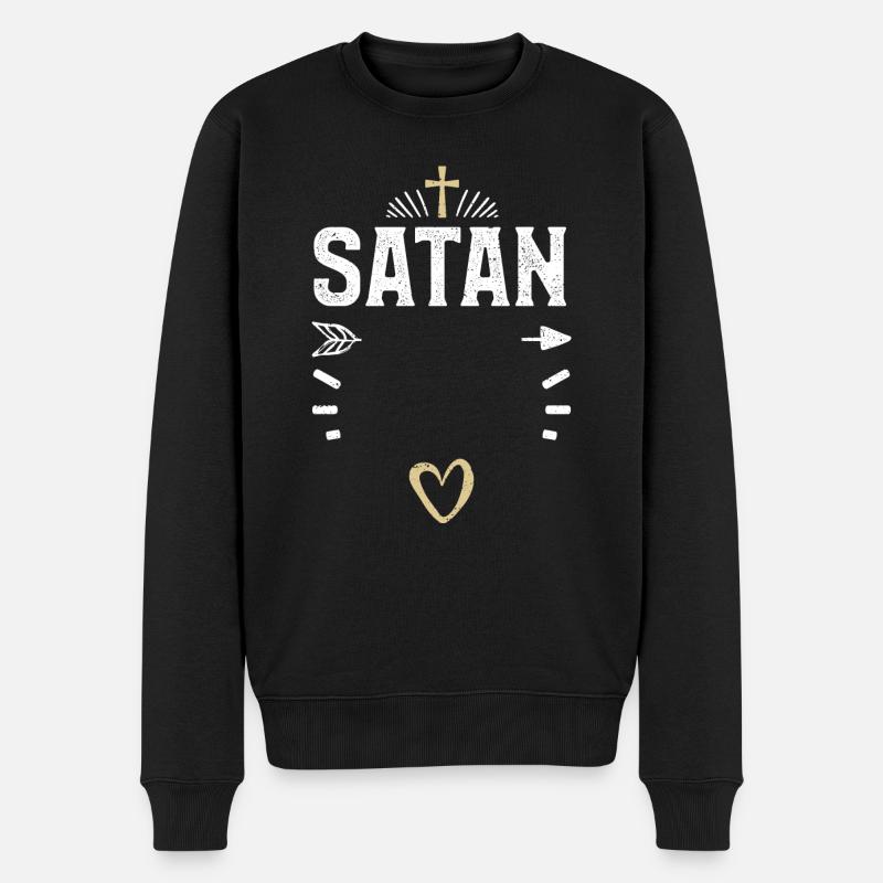 Satan - Jésus - Pull Premium bio Homme - noir