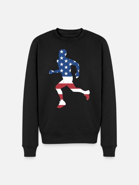 Sport Us Flag Running - Men's Premium Organic Jumper - black