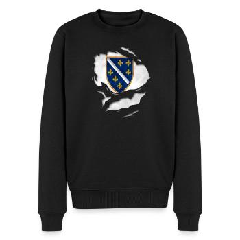 Bosna i Hercegovina Wappen - Männer Premium Bio Pullover - Schwarz - Vorne - Nico (187cm)