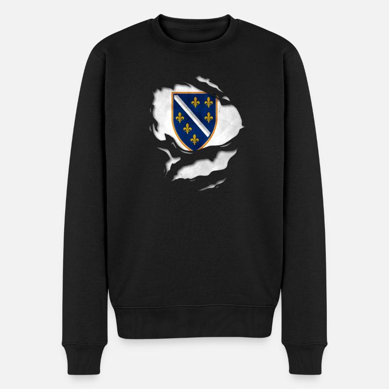 Bosna i Hercegovina Armoiries - Pull Premium bio Homme - noir