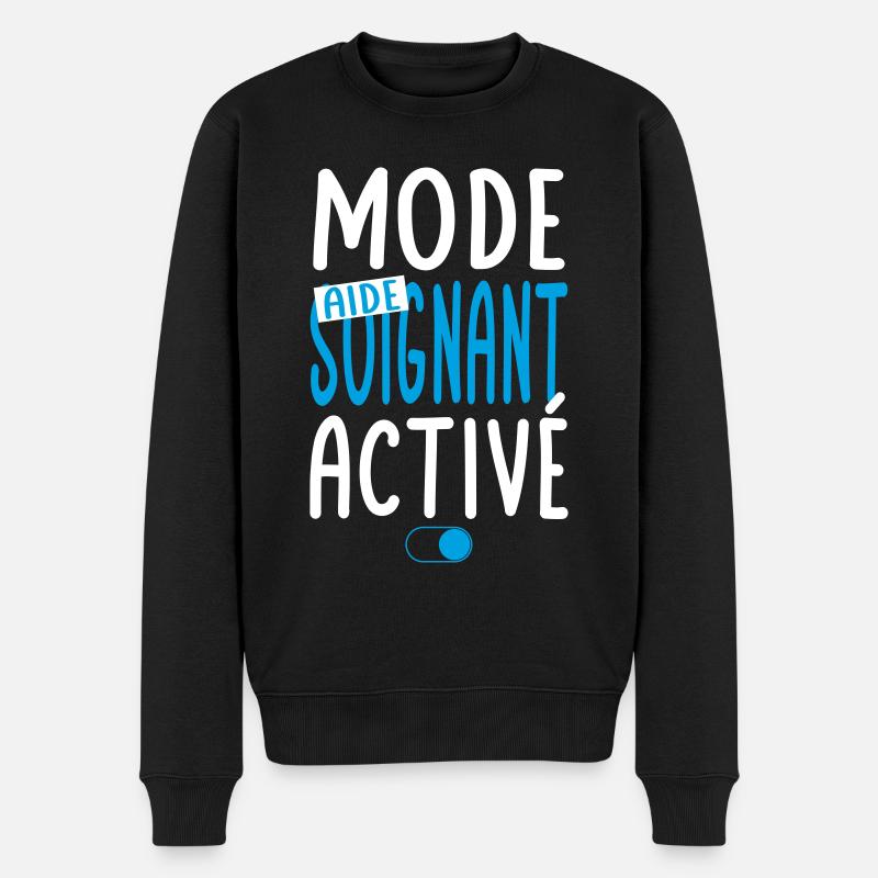 Mode aide-soignant activé - Idée cadeau - Pull Premium bio Homme - noir