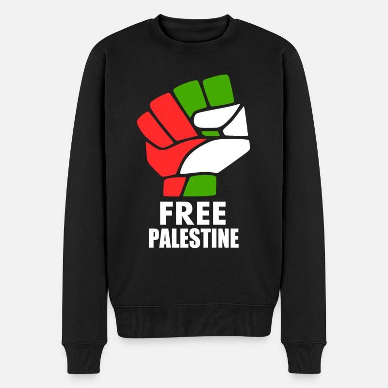 Free palestine - Pull Premium bio Homme - noir