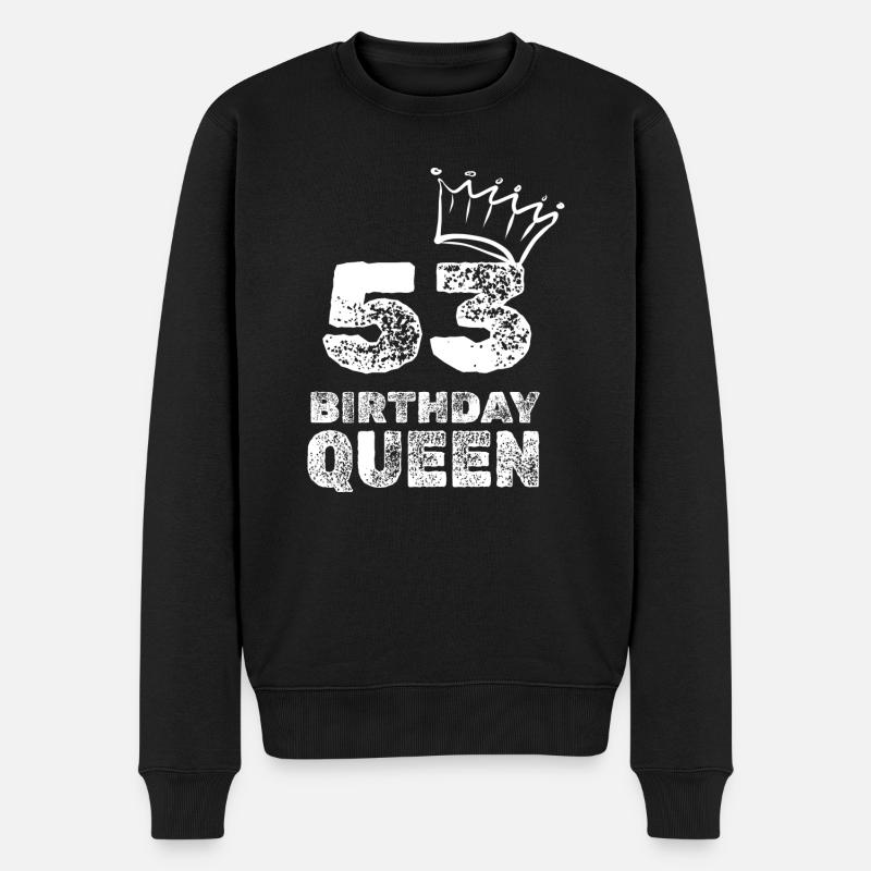 53 - Männer Premium Bio Pullover - Schwarz