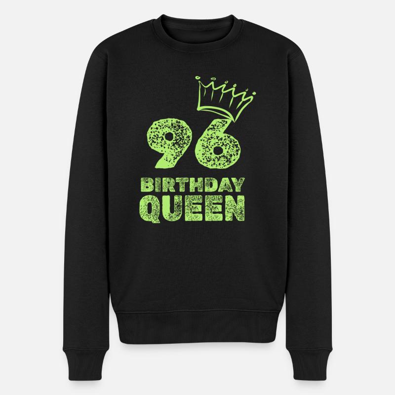 96 - Männer Premium Bio Pullover - Schwarz
