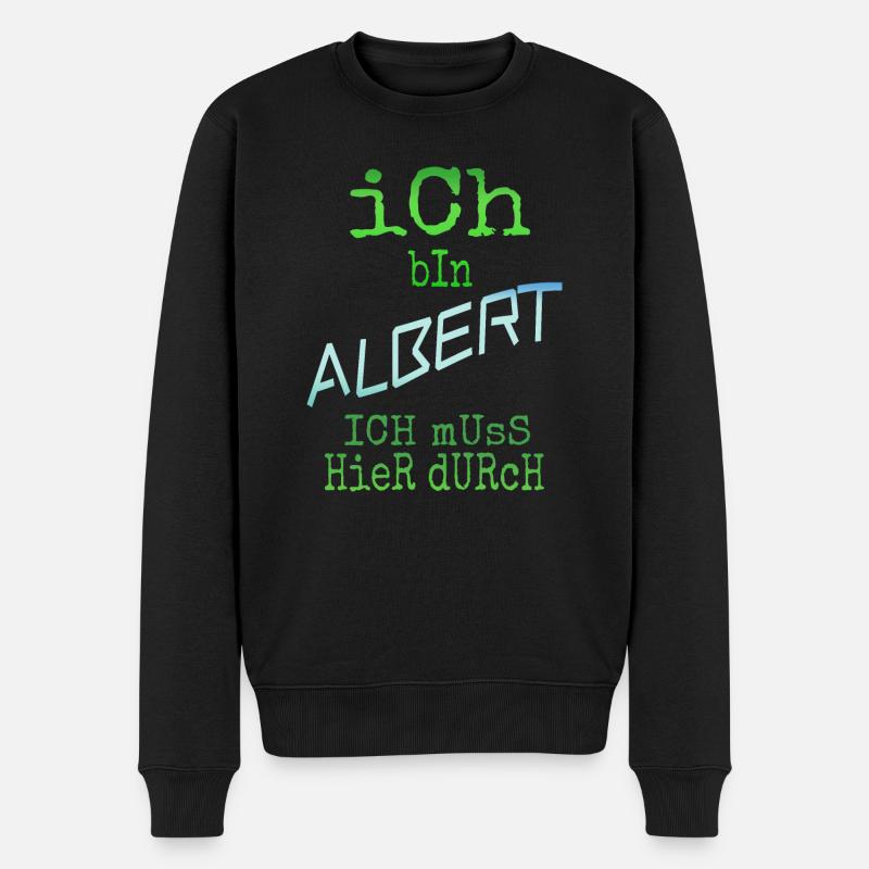 Albert Albert - Männer Premium Bio Pullover - Schwarz