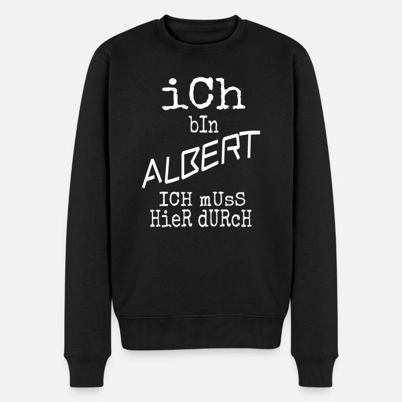 Albert Albert - Männer Premium Bio Pullover - Schwarz