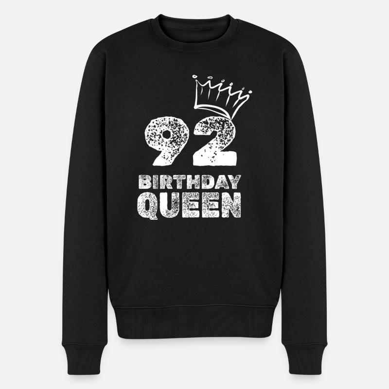92 - Männer Premium Bio Pullover - Schwarz