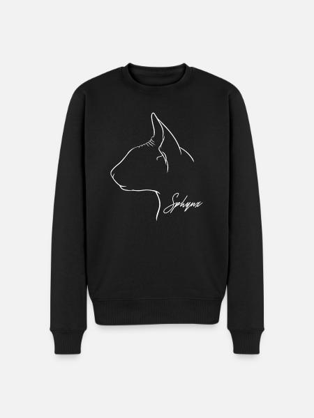 Profil Sphynx Chat Chat Wilsigns - Pull Premium bio Homme - noir