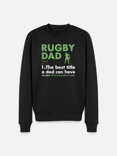 Sport Dad Definition Rugby - Men's Premium Organic Jumper - black