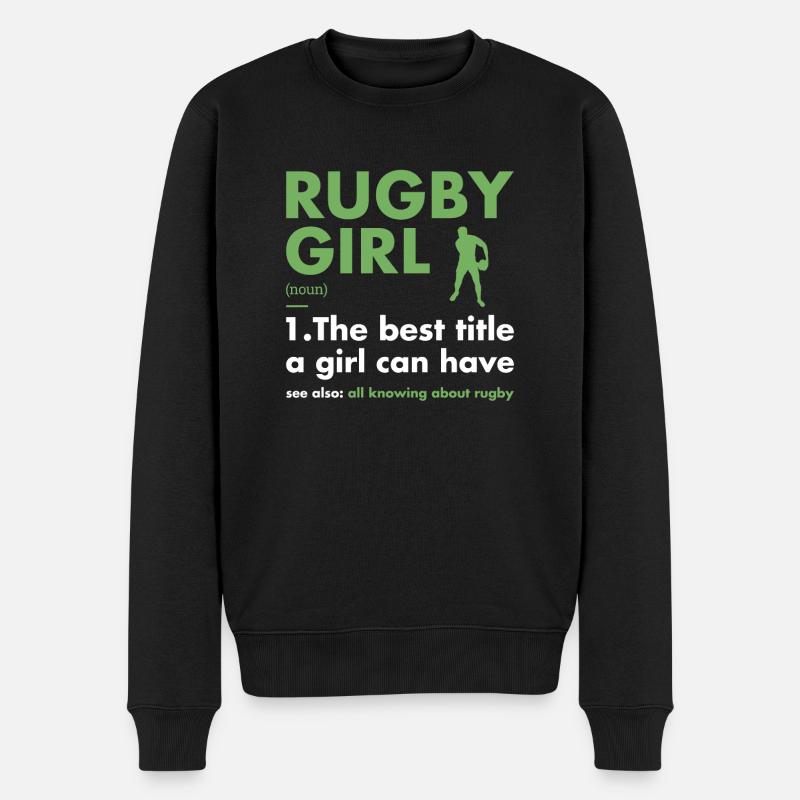 Sport Girl Définition Rugby - Pull Premium bio Homme - noir