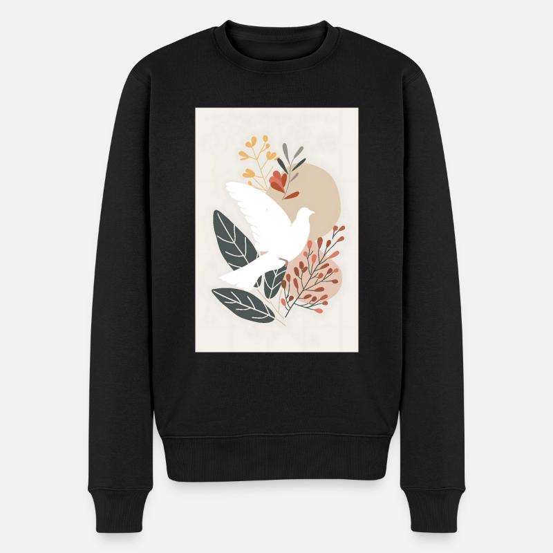 Rustikale böhmische christliche Dekoration, - Männer Premium Bio Pullover - Schwarz