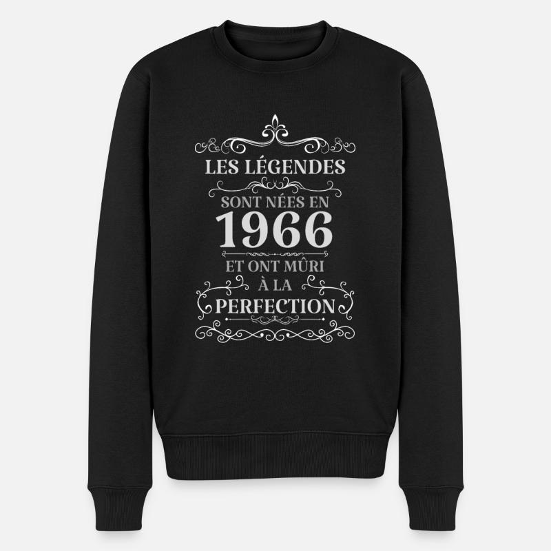 Les légendes sont nées en 1966 - Pull Premium bio Homme - noir